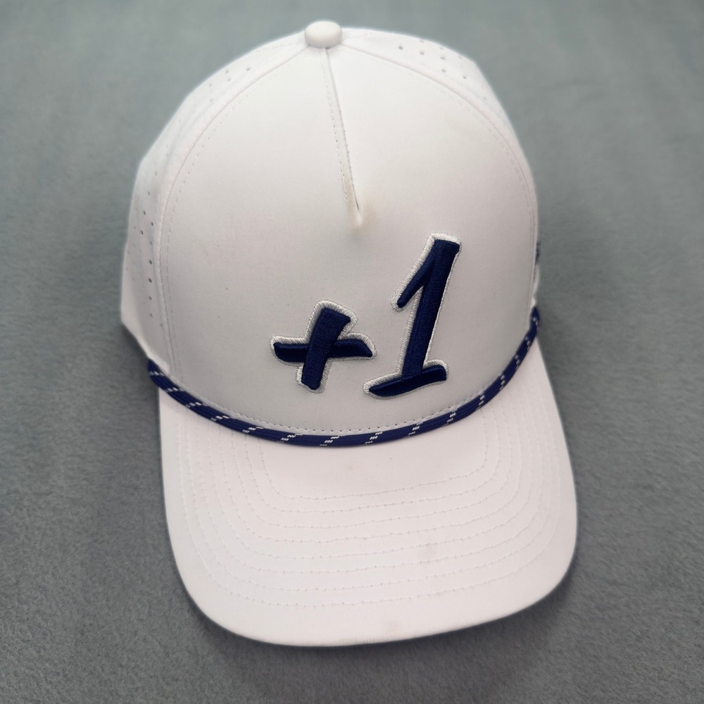 Bogey Bros Golf Rope Hat White +1 Embroidered Snapback Cap One Size